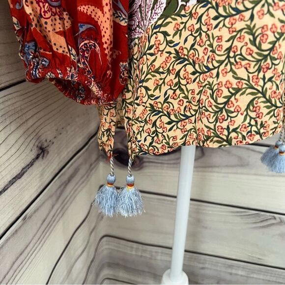 Anthropologie Multicolored Floral Paisley Patterned Blouse - Picture 10 of 13